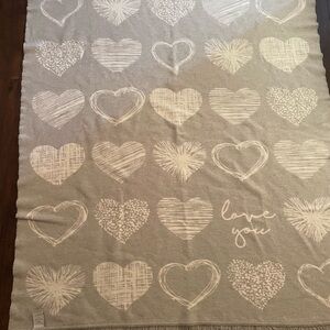 Cozy Heart Pattern Throw Blanket
